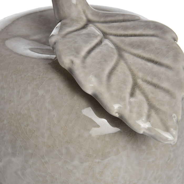 Antique Grey Large Ceramic Apple