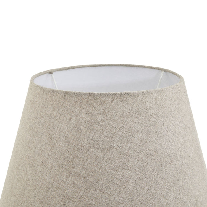 Darcy Antique White Candlestick Table Lamp With Linen Shade