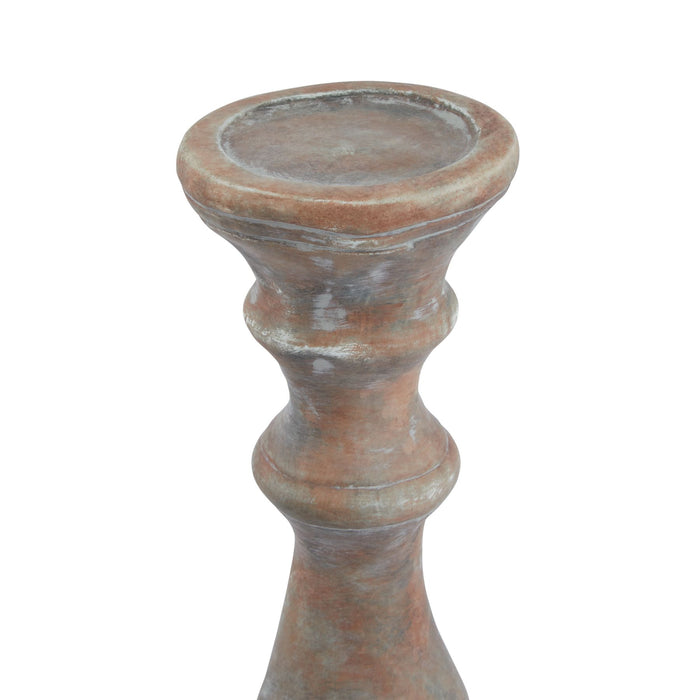 Siena Large Brown  Column Candle Holder