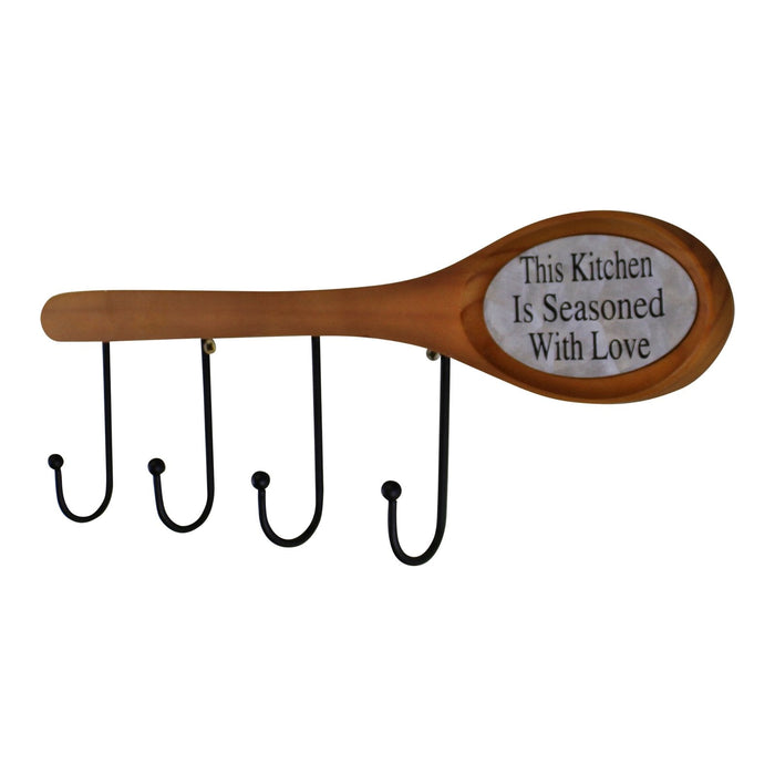 26cm Wooden Spoon With Hooks - Kozeenest