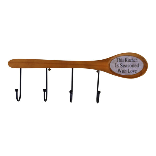 26cm Wooden Spoon With Hooks - Kozeenest