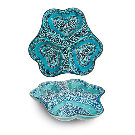 3-in-1 Snack&Dip Bowl Combination, Heart, Green - Kozeenest