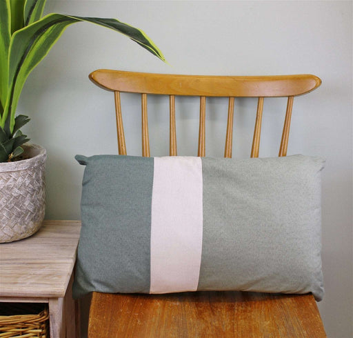 3 Panel Green Rectangular Scatter Cushion, Eucalyptus Range - Kozeenest