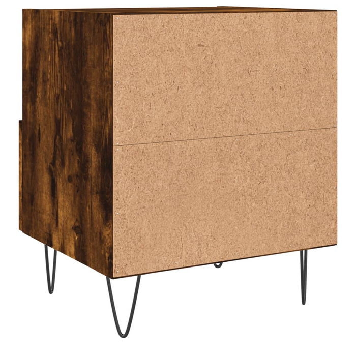 vidaXL Bedside Cabinet Smoked Oak 40x35x47.5 cm Engineered Wood