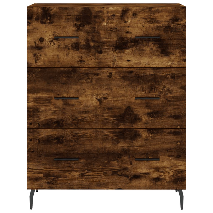 vidaXL Sideboard Smoked Oak 69.5x34x90 cm Engineered Wood