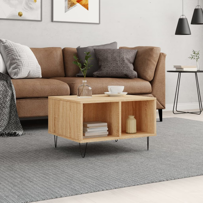 vidaXL Coffee Table Sonoma Oak 60x50x36.5 cm Engineered Wood