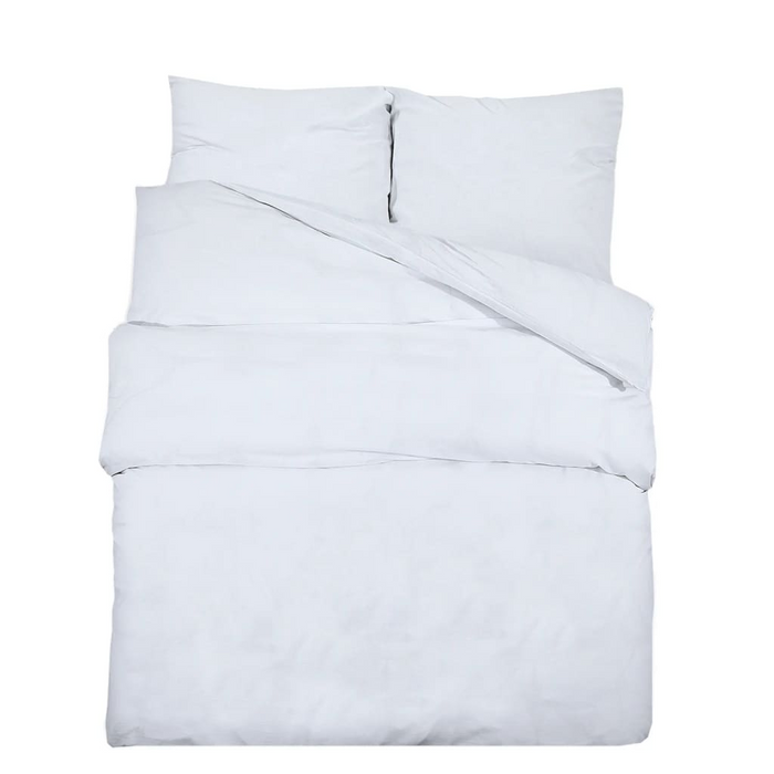 vidaXL Duvet Cover Set White 135x200 cm Light-weight Microfiber