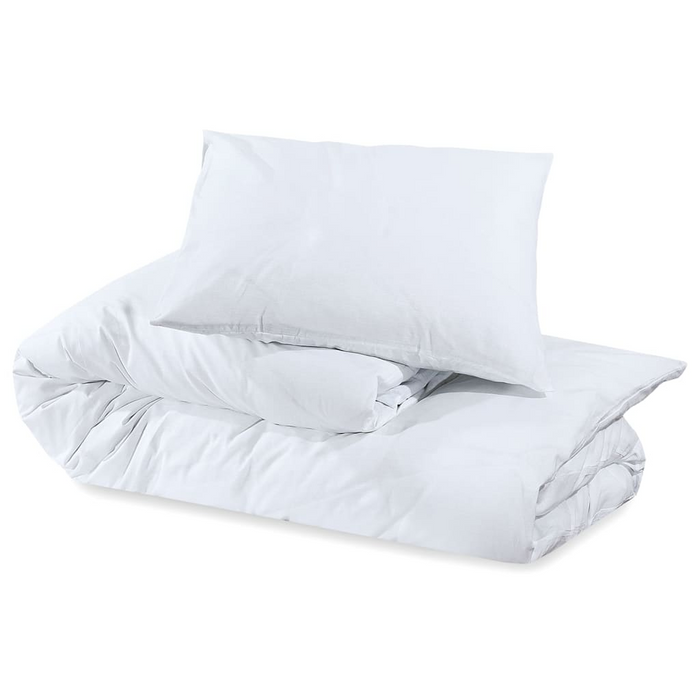 vidaXL Duvet Cover Set White 135x200 cm Light-weight Microfiber