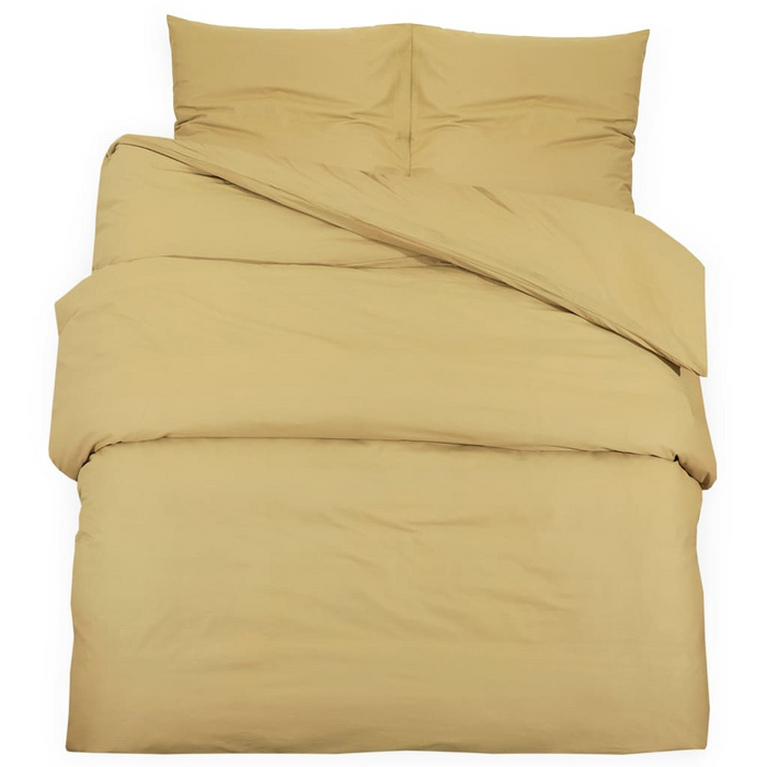 vidaXL Duvet Cover Set Taupe 200x200 cm Cotton