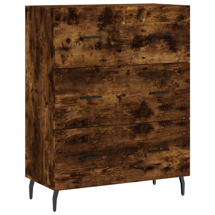 vidaXL Sideboard Smoked Oak 69.5x34x90 cm Engineered Wood