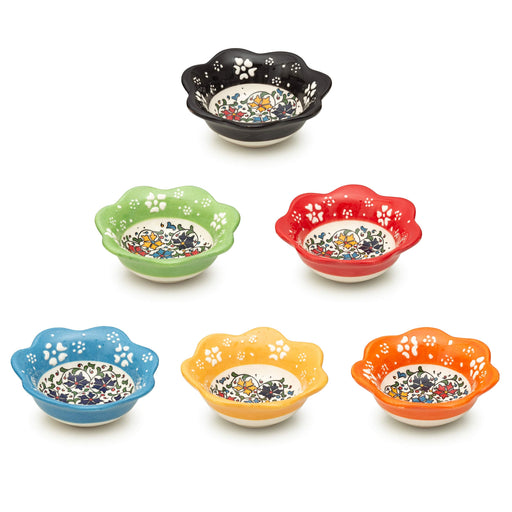 Handmade Ceramic Bowls Set of 6 Poppy 8cm-0