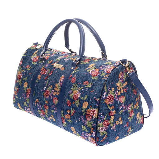 V&A Licensed Flower Meadow Blue - Big Holdall-1