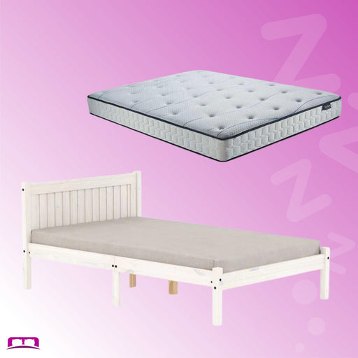 Double Package | Rio Double Bed White & SleepSoul Air Mattress-0