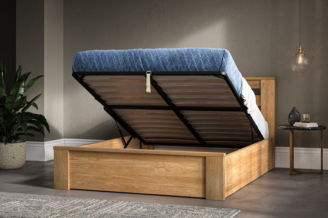 Charnwood Ottoman Bed Oak - Double-1