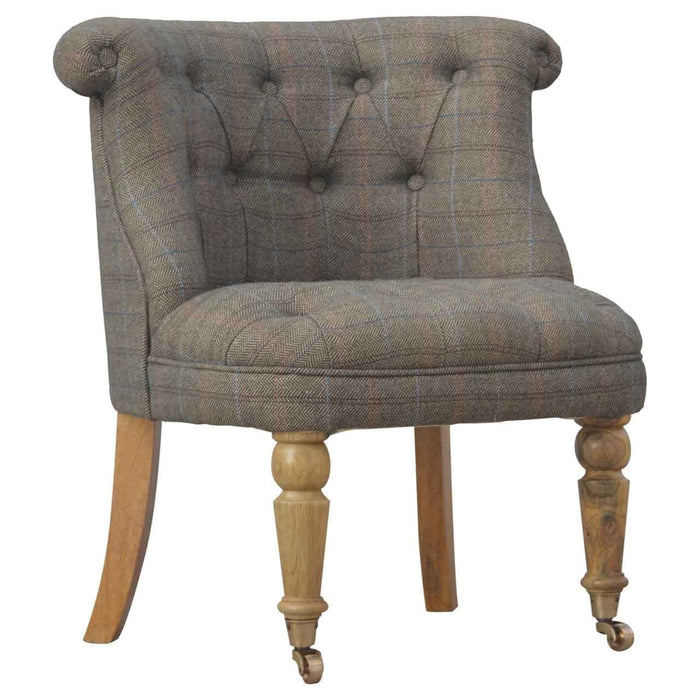 Small Multi Tweed Accent Chair-11