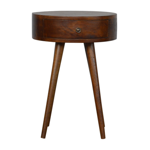 Nordic Chestnut Circular Bedside-0