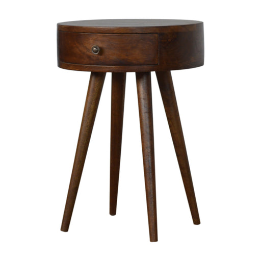 Nordic Chestnut Circular Bedside-1