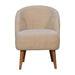 in3356 bouclé cream tub chair