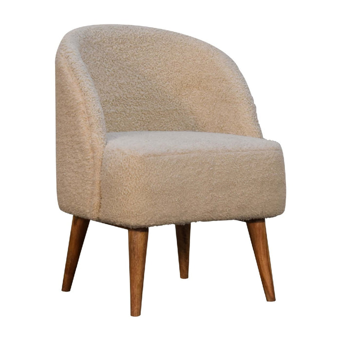 in3356 bouclé cream tub chair