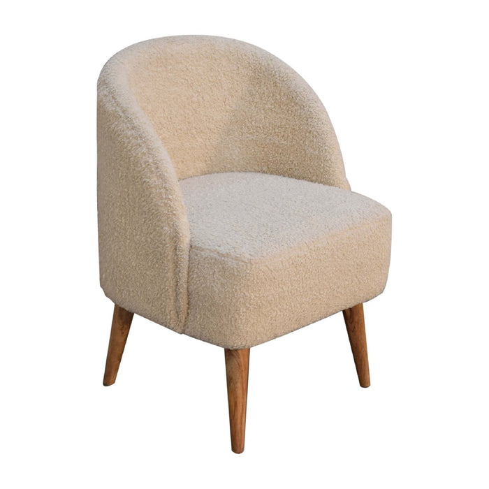 in3356 bouclé cream tub chair