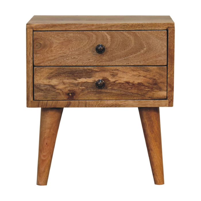 in3451 mini oak ish modern solid wood bedside