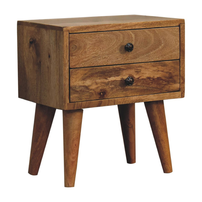 in3451 mini oak ish modern solid wood bedside