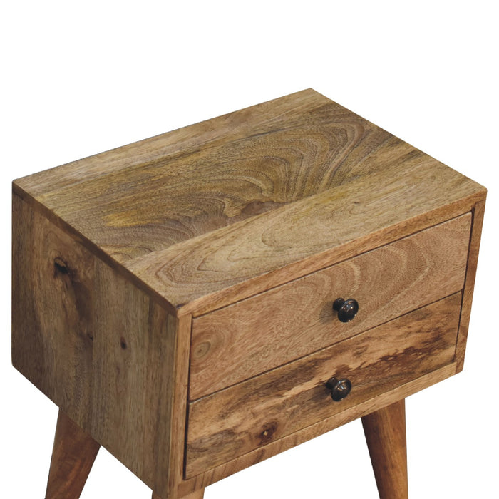 in3451 mini oak ish modern solid wood bedside