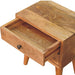 in3451 mini oak ish modern solid wood bedside