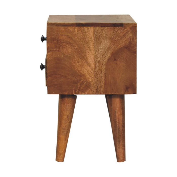 in3451 mini oak ish modern solid wood bedside