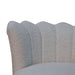 in3485 white boucle swival chair