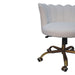 in3485 white boucle swival chair