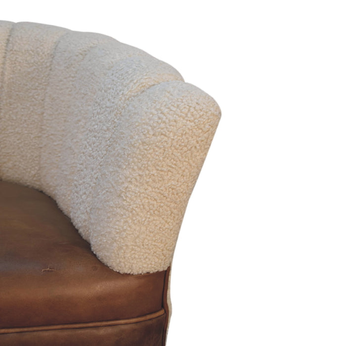 in3488 boucle cream buffalo armchair