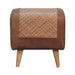 in3492 seagrass buffalo hide square nordic footstool