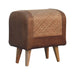 in3492 seagrass buffalo hide square nordic footstool