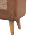 in3492 seagrass buffalo hide square nordic footstool