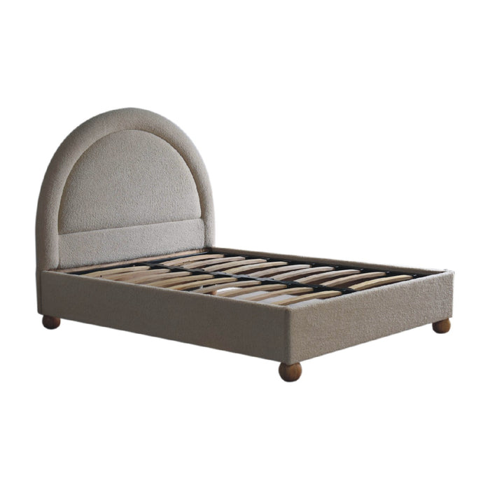 in3527 cream boucle double bed