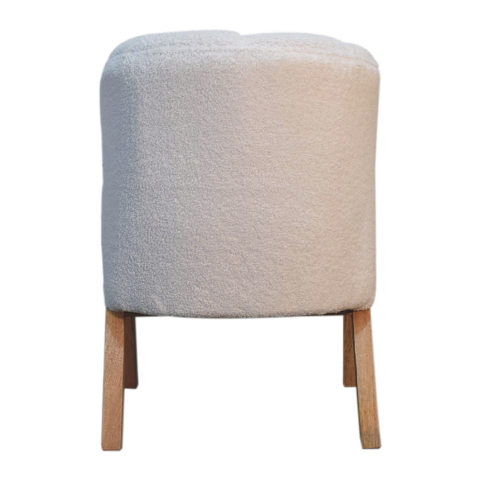 in3534 white boucle minimalistic chair