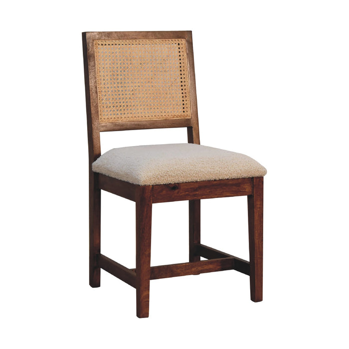 in3587 rattan boucle chestnut chair