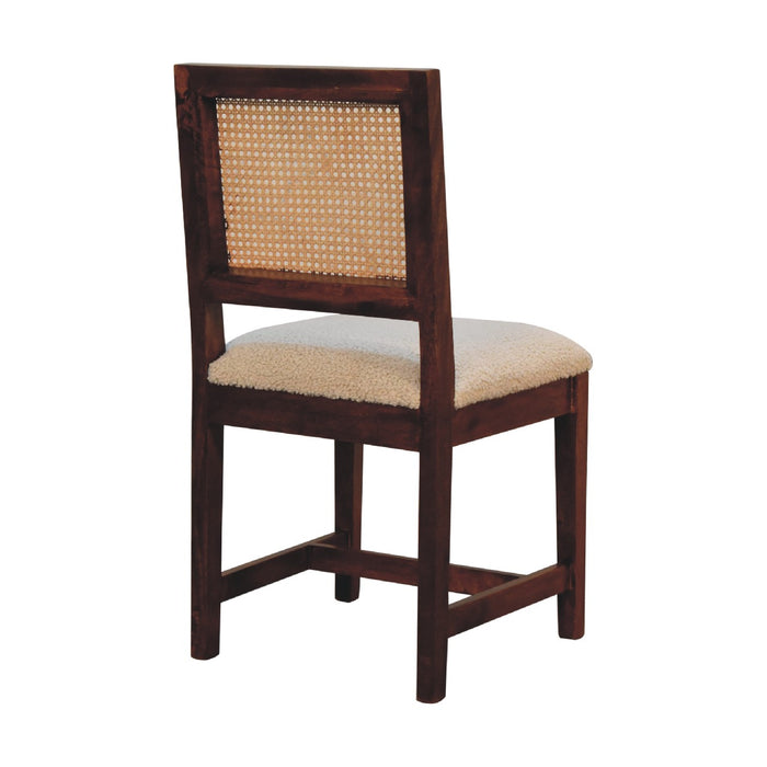 in3587 rattan boucle chestnut chair