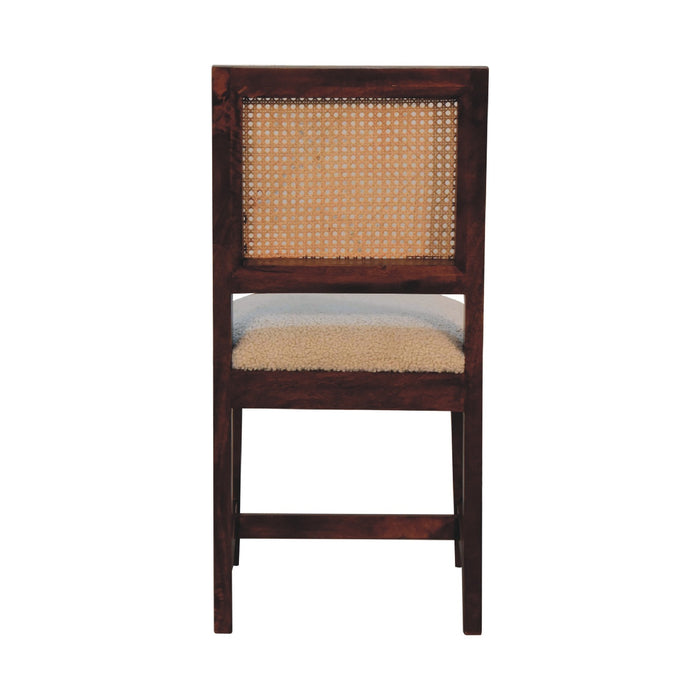 in3587 rattan boucle chestnut chair