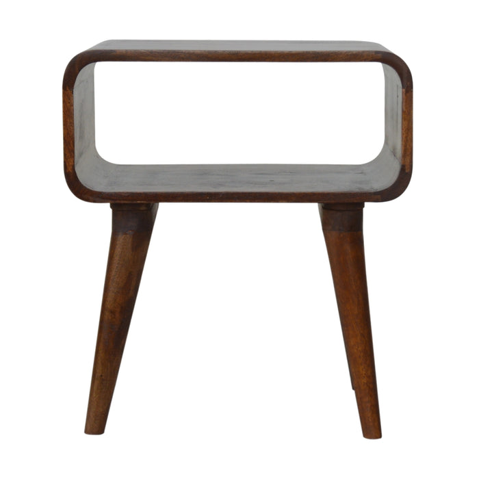 Curved Open Chestnut Bedside-1