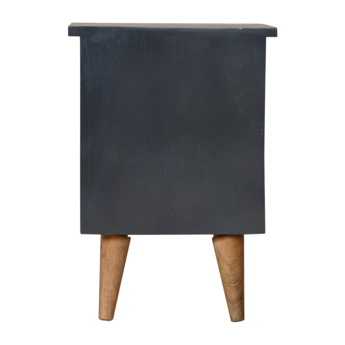 Charcoal Black Hand Painted Bedside-9