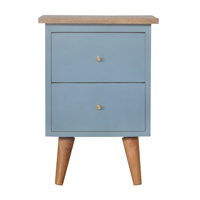 Blue Hand Painted Bedside-0