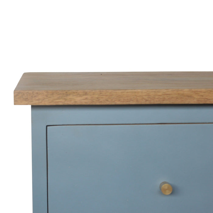 Blue Hand Painted Bedside-6