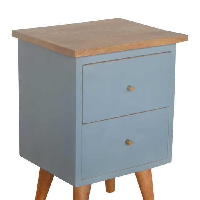 Blue Hand Painted Bedside-5