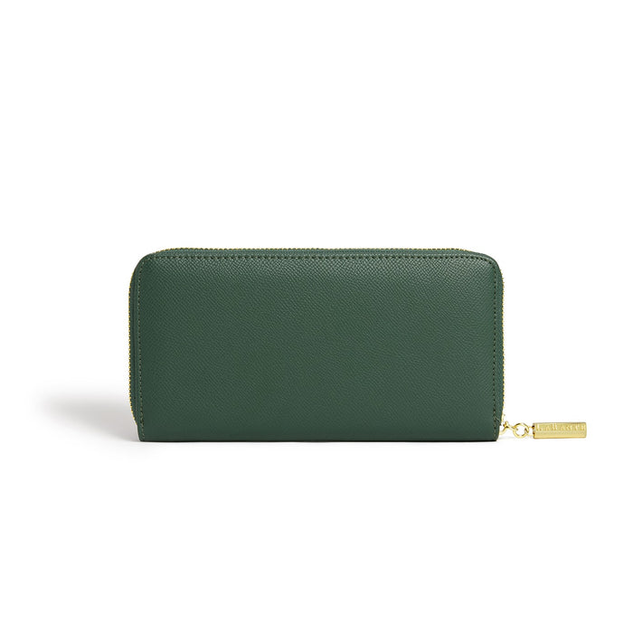 Serene Forest Green Zip Around Wallet-3