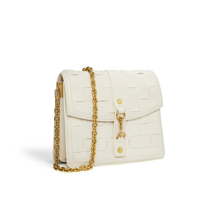 Daisy White Vegan Shoulder & Crossbody Bag-1