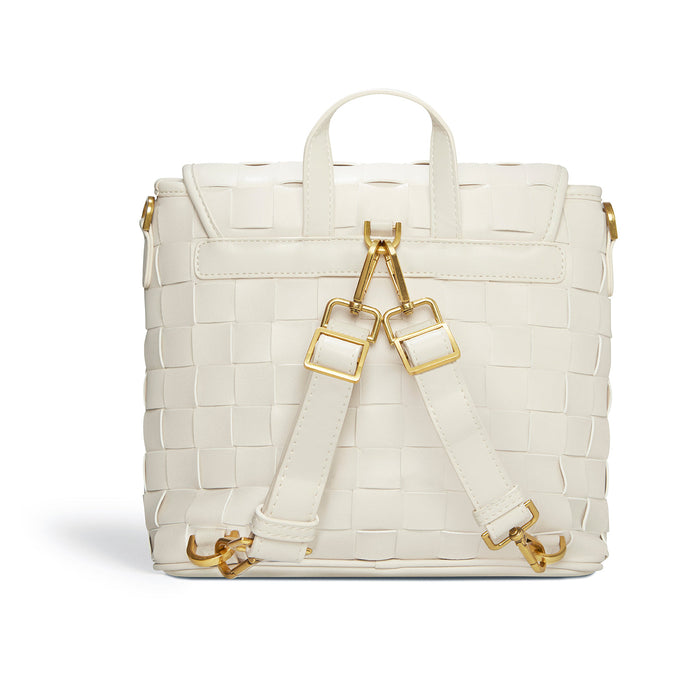 Rosie White Mini Vegan Backpack-4