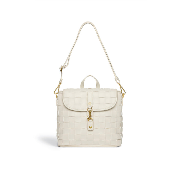 Rosie White Mini Vegan Backpack-5