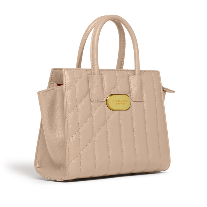 Mini Demi Tote Bag in Beige-2